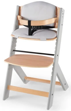 Kinderkraft Enock Grijs/Naturel Houten Kinderstoel Met Zitverkleiner KHENOC0PGRY0000 -Winkel Voor Babyproducten Kinderkraft Enock Grey Kinderstoel met Zitverkleiner KHENOC0PGRY0000 2