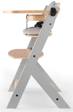 Kinderkraft Enock Grijs/Naturel Houten Kinderstoel Met Zitverkleiner KHENOC0PGRY0000 -Winkel Voor Babyproducten Kinderkraft Enock Grey Kinderstoel met Zitverkleiner KHENOC0PGRY0000 3