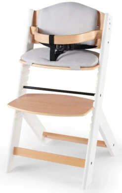 Kinderkraft Enock Wit/Naturel Houten Kinderstoel Met Zitverkleiner KHENOC0PWHT0000 -Winkel Voor Babyproducten Kinderkraft Enock White Kinderstoel met Zitverkleiner KHENOC0PWHT0000 2