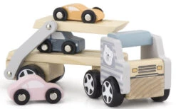 PolarB Houten Truck Met Oplegger Incl. 3 Auto's 44014 -Winkel Voor Babyproducten PolarB Houten Truck met Oplegger incl. 3 Autos 44014 3