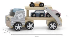 PolarB Houten Truck Met Oplegger Incl. 3 Auto's 44014 -Winkel Voor Babyproducten PolarB Houten Truck met Oplegger incl. 3 Autos 44014 5