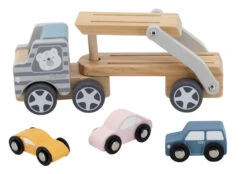 PolarB Houten Truck Met Oplegger Incl. 3 Auto's 44014 -Winkel Voor Babyproducten PolarB Houten Truck met Oplegger incl. 3 Autos 44014 6