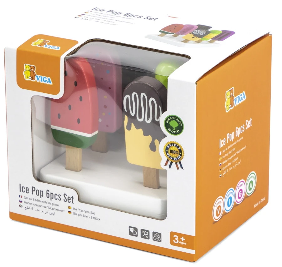 Viga 6 Stuks Houten Speelgoed IJsjes 44528 7 Viga 6 Stuks Houten Speelgoed IJsjes 44528 - Afbeelding 5
