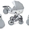 Baby Merc Faster 3 Eco Leather Grey Kinderwagen Incl. Autostoel F10 -Winkel Voor Babyproducten baby merc faster 3 grey kinderwagen incl. autostoel 1
