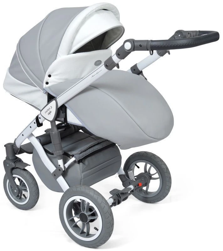 Baby Merc Faster 3 Eco Leather Grey Kinderwagen Incl. Autostoel F10 4 Baby Merc Faster 3 Eco Leather Grey Kinderwagen Incl. Autostoel F10 - Afbeelding 2