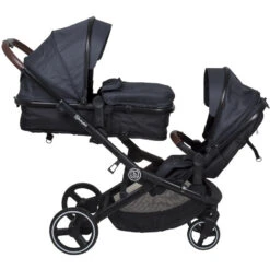 Babygo Twinner Grey Tandem Duowagen Incl. 2 Autostoelen -Winkel Voor Babyproducten babygo twinner tandem duowagen 16 2 2