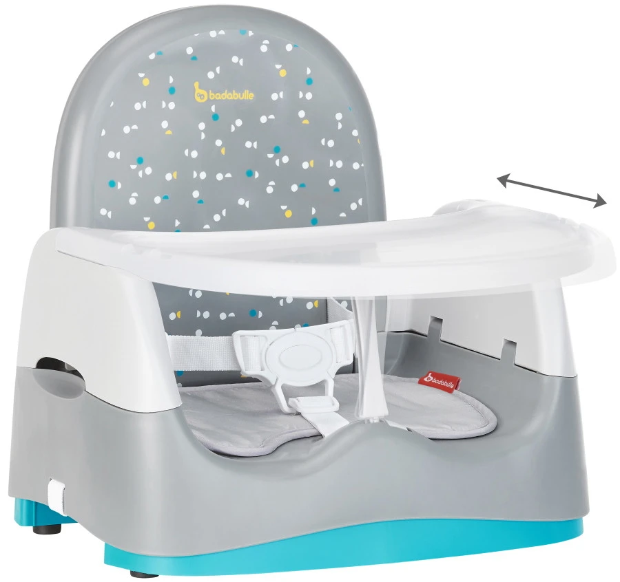 Badabulle Home & Go Grey Booster Stoelverhoger B009011 5 Badabulle Home & Go Grey Booster Stoelverhoger B009011 - Afbeelding 3