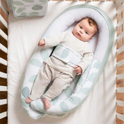 Doomoo Cocoon Leaves Aqua Green Babynest CO 08 -Winkel Voor Babyproducten doomoo cocoon leaves aqua green babynest co 08 3