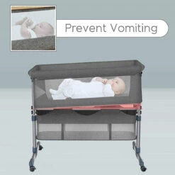 Eco Baby Donkergrijs Wieg Aan Bed FB5001 -Winkel Voor Babyproducten eco baby donkergrijs wieg aan bed fb5001 5 1