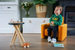 Ding Jamie Velvet Petrol Kinderfauteuil DI-34205 -Winkel Voor Babyproducten mamaloes ding jamie 04 2