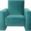 Ding Jamie Velvet Petrol Kinderfauteuil DI-34205 -Winkel Voor Babyproducten mamaloes kinderfauteuil velvet turquoise 01k