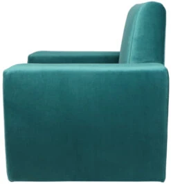 Ding Jamie Velvet Petrol Kinderfauteuil DI-34205 -Winkel Voor Babyproducten mamaloes kinderfauteuil velvet turquoise 02k