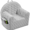 Albero Mio Velvet Grijs Kinderfauteuil -Winkel Voor Babyproducten mamaloes velvet grijs kinderfauteuil 1