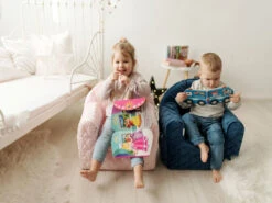 Albero Mio Velvet Roze Kinderfauteuil -Winkel Voor Babyproducten mamaloes velvet roze kinderfauteuil 3