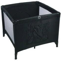 Ding Deluxe Black Inklapbare Box Incl. Bodemverhoger -Winkel Voor Babyproducten mamaloesboxzijvakzwart 4 1