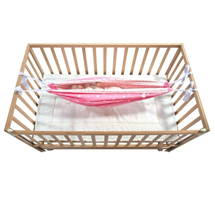 Sevibaby Pink Stars Baby Hangmatje 576-2 3 Sevibaby Pink Stars Baby Hangmatje 576-2