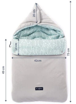 Zaffiro Grey Leaves Basic 5-in-1 Voetenzak 7572 -Winkel Voor Babyproducten zaffiro basic 5 in 1 voetenzak 5